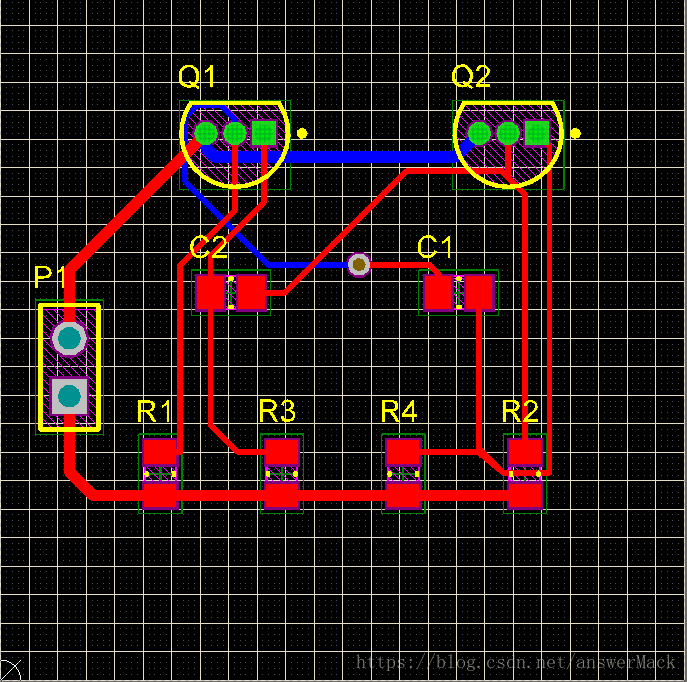 自动布线。手动布线被我删掉了
